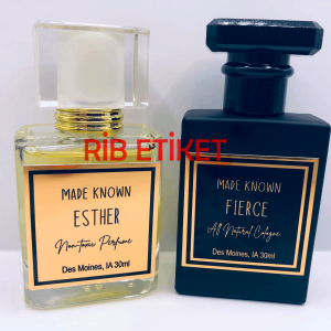 Parfüm Şişesi Etiketi (Metal)