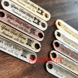 Metal Etiket (Yuvarlak Kenar) 3,4x0,8 cm