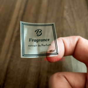 Parfüm Şişesi Etiketi (Şeffaf Sticker Plastik)