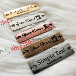 Metal Etiket (Büyük Model) 4,6x1,2 cm